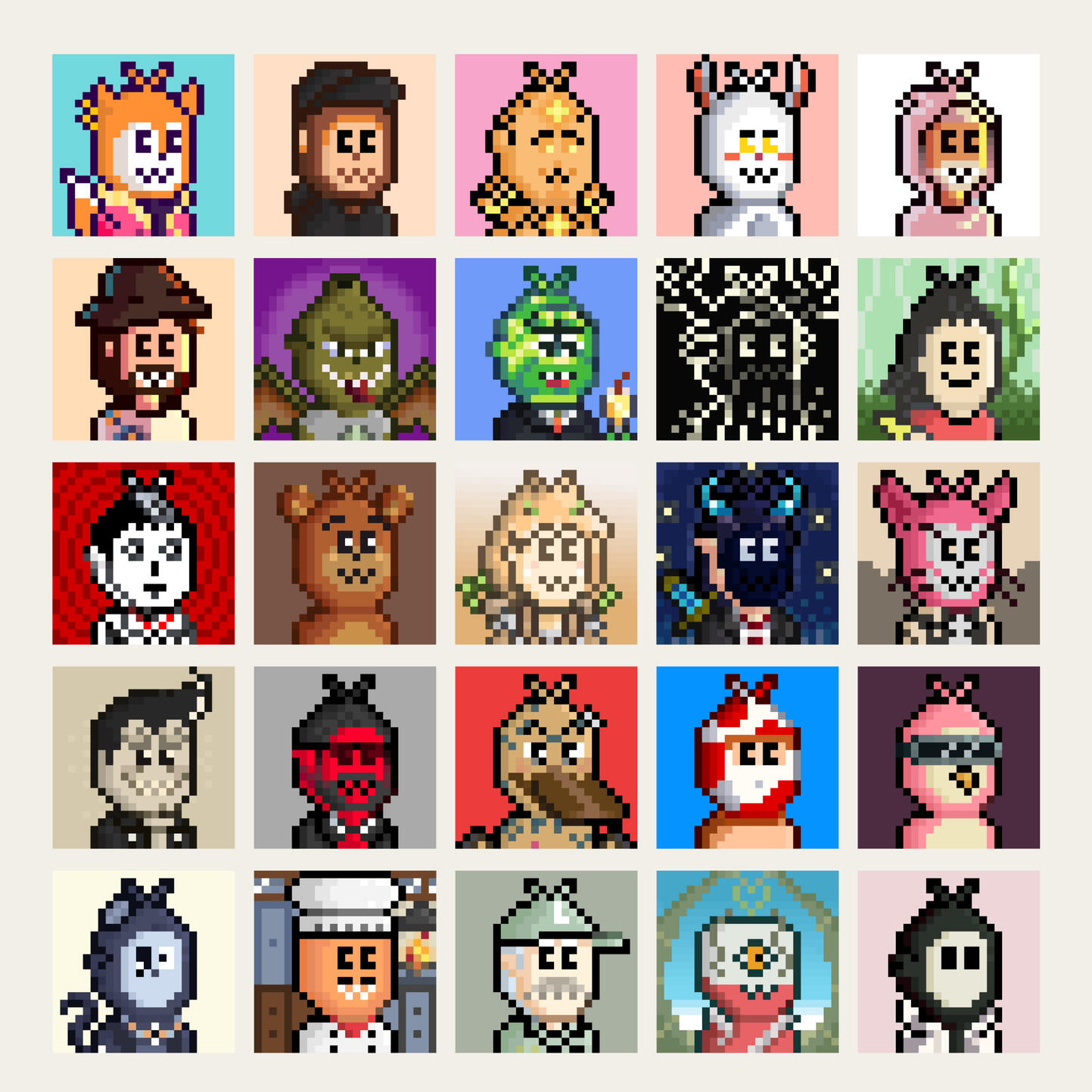 Poci funart, 25 pieces of Poci that I made based on 25 people pfp